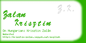 zalan krisztin business card