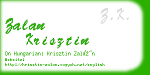 zalan krisztin business card